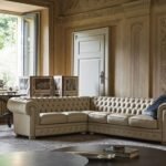 Classic Leather Buttoned Sofa | RS018