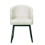 White Leather Dining Chair DC-145 - Image 2