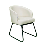 White Leather Dining Chair DC-145 - Image 3