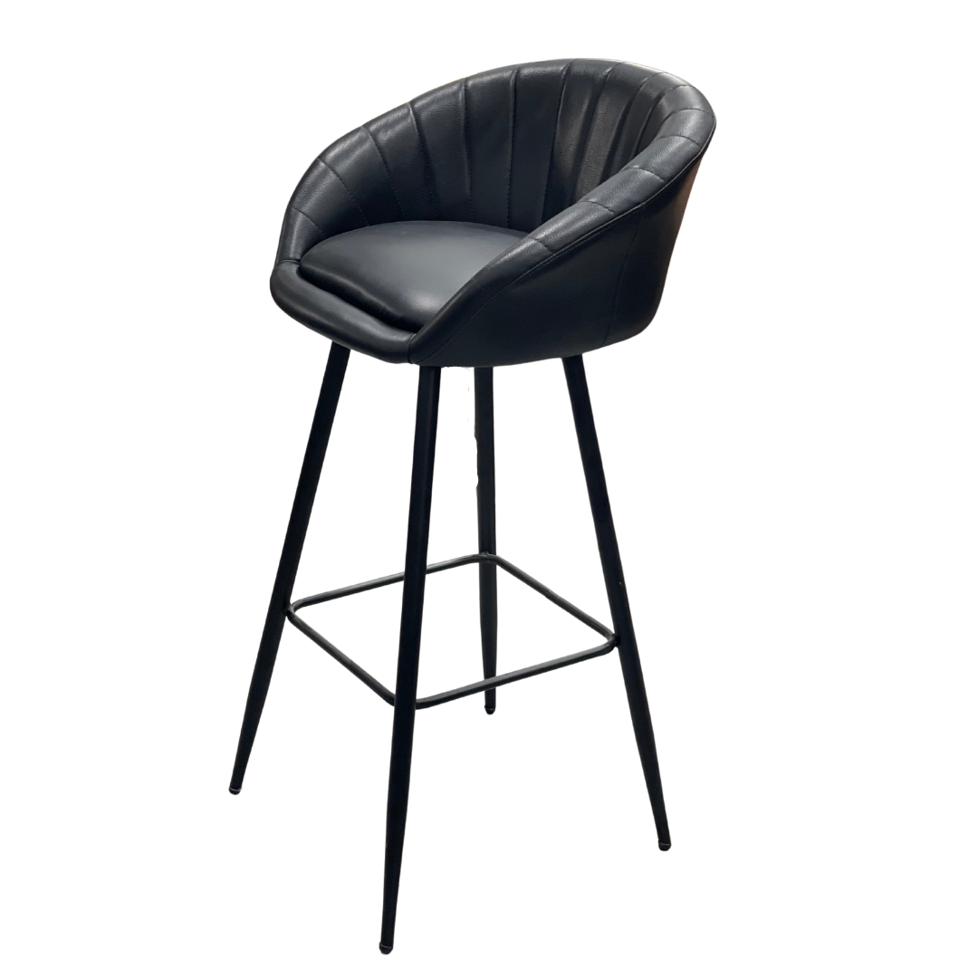 26 DINNIG Black Metal Stand Bar Stools For Kitchen Black ST-102 - Image 1