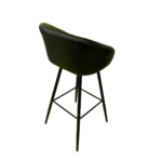 Black Metal Stand Bar Stools For Kitchen Black ST-102 - Image 5