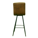 L Shape Black Metal Stand Bar Stools For Kitchen Brown ST-110 - Image 5