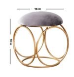 Round Pouf Ottoman Stool HS-107 - Image 2