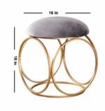 Round Pouf Ottoman Stool HS-107 - Image 4