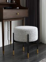 Pouf Mirrored Ottoman Stool HS-106 - Image 5
