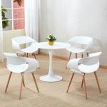 Modern Plastic Kitchen Dining Chairs Beech Wood Legs DC-131 - Image 11