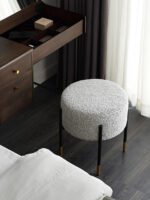 Pouf Mirrored Ottoman Stool HS-106 - Image 6