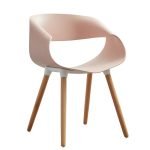 Modern Plastic Kitchen Dining Chairs Beech Wood Legs DC-131 - Image 5