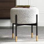 Pouf Mirrored Ottoman Stool HS-106 - Image 3