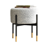 Pouf Mirrored Ottoman Stool HS-106
