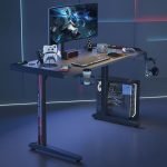 LED Lights Gaming Desk with Headphone Hook And Cup Holder GT-109 - Image 3
