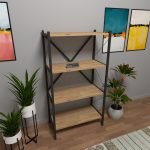 FurnatureDesign 4 Shelf Bookcase Customized Storage Shelves Book Cabinet Livingroom - Image 4