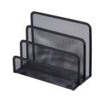 Office Wire Mesh Organizer Set including Dust Bin Pen Memo Name Card Paperclip Holder and Letter Organizer - Image 6
