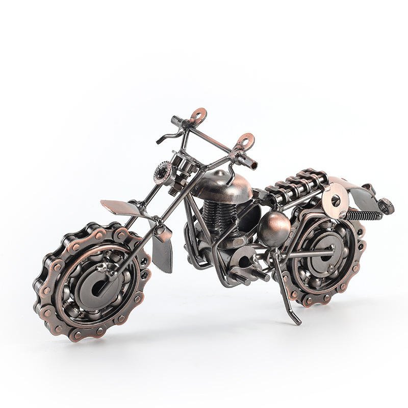 H2e54127271394237b7f2f24a5d53cd5c6.jpg_64x64 Iron Metal Craft Vintage Exquisite Motorbike - Image 1