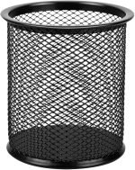 Office Wire Mesh Organizer Set including Dust Bin Pen Memo Name Card Paperclip Holder and Letter Organizer - Image 5