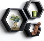 Wood Mounted Hexagon Shelves - Image 3