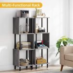 Cheap Wood Tall Corner Bookcase Bookshelf - Image 5