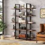 Living Room Display Rack Stand 5 Tier Bookcase Shelf - Image 2