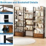 Book Ladder Storage Shelf Rack Bookcase - Image 6
