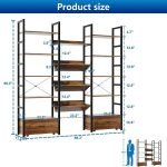 Book Ladder Storage Shelf Rack Bookcase - Image 2