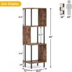 Cheap Wood Tall Corner Bookcase Bookshelf - Image 2