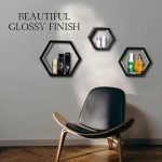 Wood Mounted Hexagon Shelves - Image 4