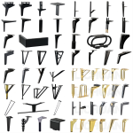 OEM Black Kitchen Cabinet Legs Chrome Plated Metal Sofa Legs For Sofa Bottom - Image 2