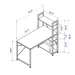 Study Computer Desk with Side Shelf ST-109 - Image 5