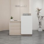 Modern Elegant White Wooden Reception Desk RT-108 - Image 2