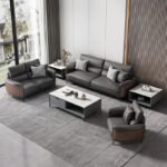 Simple Modern Office Sofa with Coffee Table OS-109