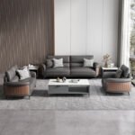 Simple Modern Office Sofa with Coffee Table OS-109 - Image 2